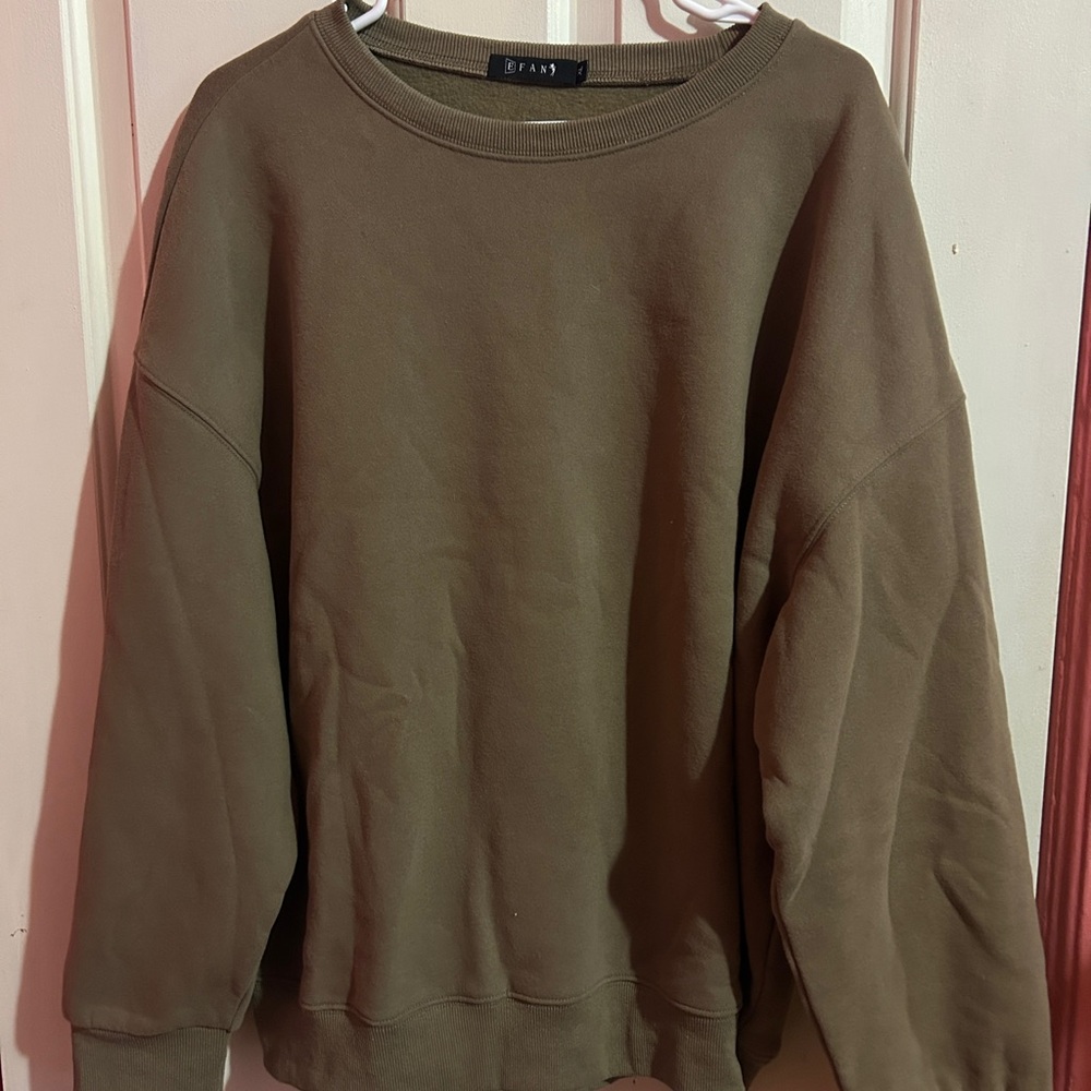 Olive Green Crewneck Sweater